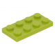 LEGO lapos elem 2x4, lime (3020)